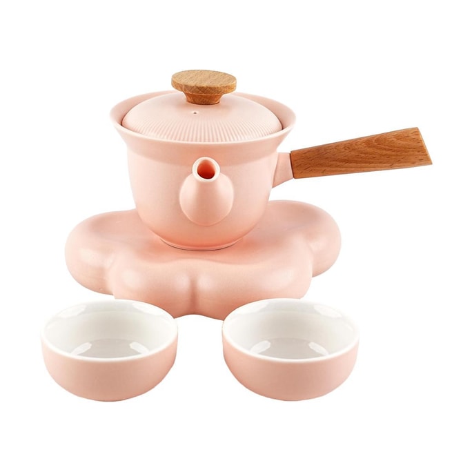 Cream Wind Kung Fu Tea Set, 1 Pot 2 Cups