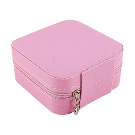 浴见你 首饰盒收纳盒 桌面摆件 淡粉色 10*10*5cm