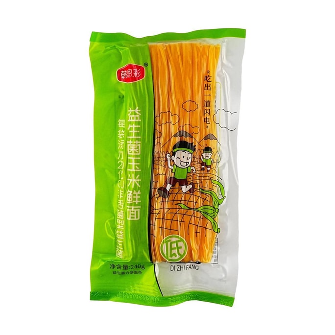 Probiotic Corn Fresh Noodles, 8.5 oz 【For Hot Pot】