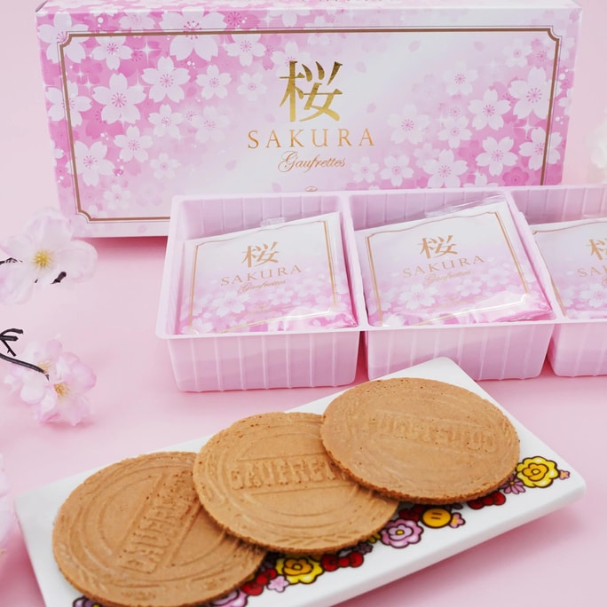 Tokyo Fugetsudo Sakura Gaufrette 12 Pieces [Spring Limited Edition]