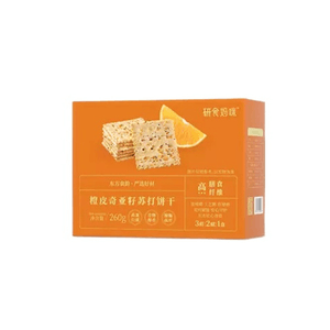 [중국발 다이렉트 메일] 10월 크리스탈, 라이스마미, 신선한 오렌지 껍질, 알칼리성 소다 비스킷, 임산부 간식, 무첨가 자당, 260g, 1박스