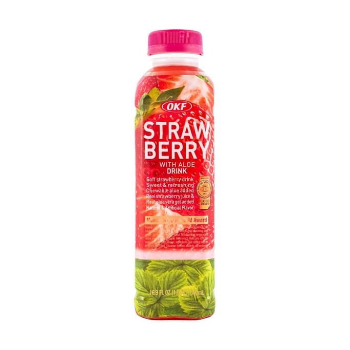 韓國OKF 草莓蘆薈果汁飲料 500ml