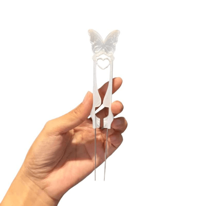 【中国直邮】 亲太太 5代泡芙卷2.6mm拼豆diy双长针双边拼豆笔白蝴蝶*1个