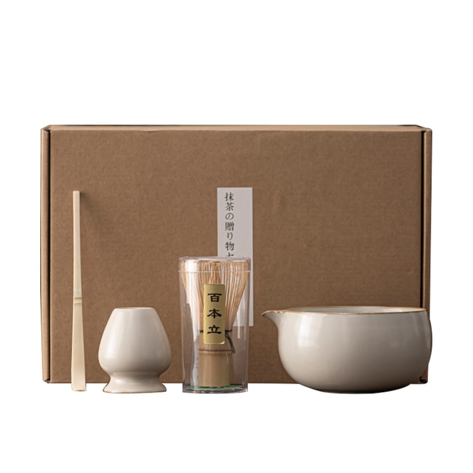 Japanese Matcha Set Matcha Bowl with Pouring Mouth Matcha Eggbeater Teaspoon Eggbeater Handmade Matcha Ceremony Set