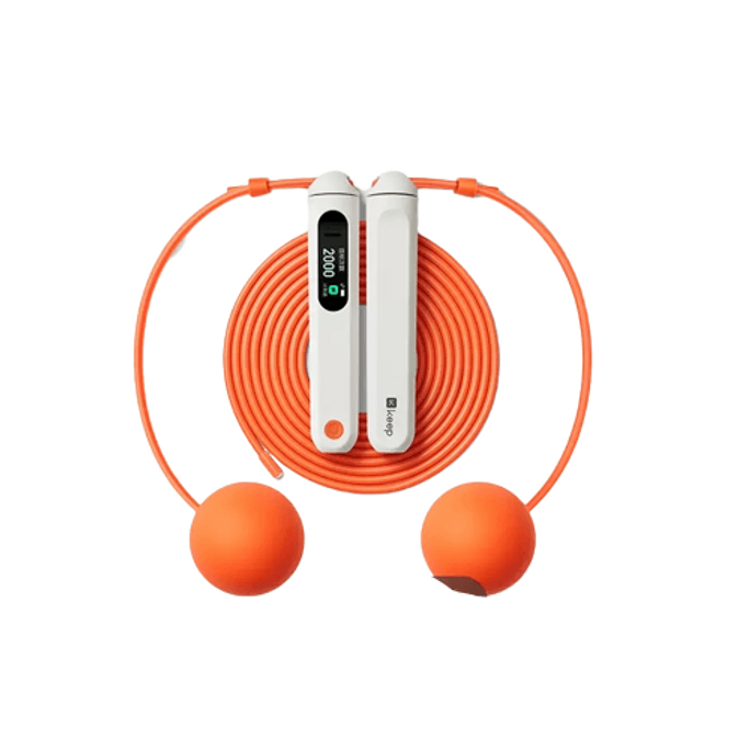 Intelligent jump rope electronic counting fitness weight loss exercise ivory white