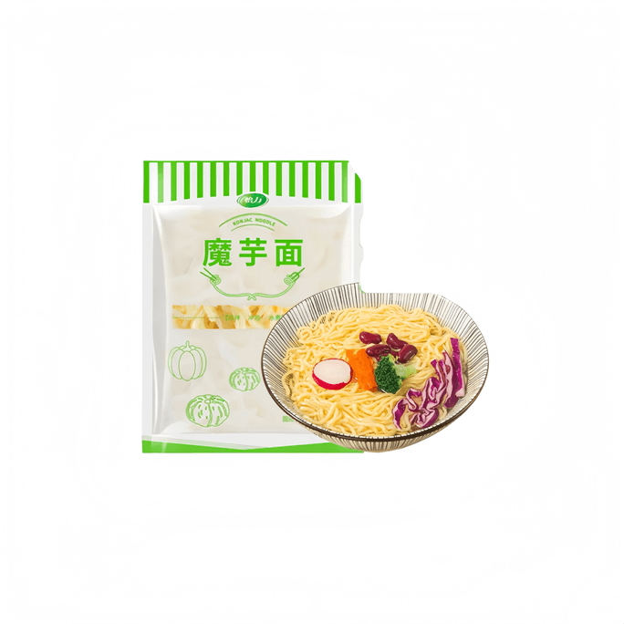 【中國直郵】 怡力 蒟蒻麵0脂肪低卡低熱量0脂蒟蒻麵220g*1包主食方便速食即食