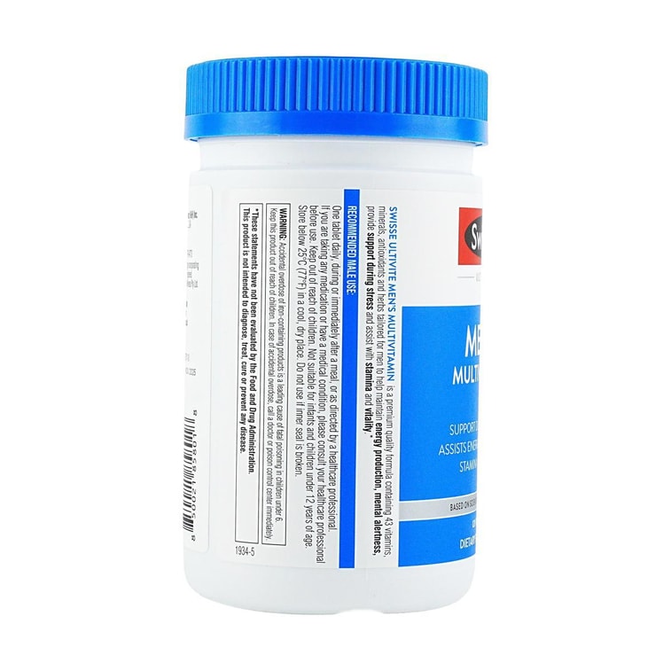 澳洲SWISSE斯維詩 ULTIVITE 男士複合維生素C 120片入 男士專屬營養 強健體制 保持活力 精力充沛 6