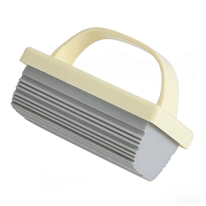  RHFJAKA 美国发货 带手柄的湿式清洁除尘海绵,带有凹槽,可重复使用的硬质PVA海绵,用于清洁百叶窗、玻璃、踢脚板、通风口、栏杆、镜子和窗户轨道槽等处的灰尘(1 PCS)