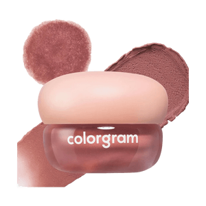 韩国COLORGRAM 果酱柔雾唇霜 唇颊两用口红 空气丝绒哑光唇釉 3.5g #02 WARM ALMOND 暖调奶杏色 附赠1个毛绒钥匙扣