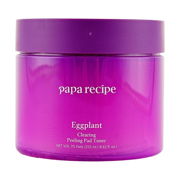 韩国PAPA RECIPE春雨 茄子清透去角质湿敷棉片 70片