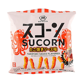 Takoyaki Sauce Flavored Corn Snacks 1.1 oz 【Crispy Savory Snack】