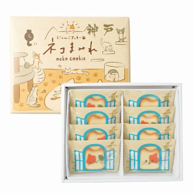 日本直送】日本製 KOBE 神戸猫 ホワイトチョコレートサンドクッキー