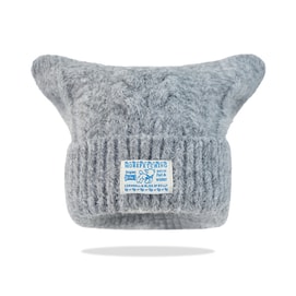 【中國直郵】 HSPM 秋冬甜美針織帽顯臉小百搭套頭帽保暖護耳毛線帽 灰色 1個