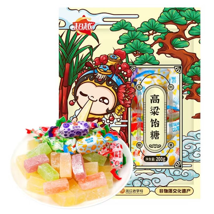 もちもちモロコシ飴：懐かしいお正月のおやつ、甘くてさっぱりした胃に優しいお菓子、200g。