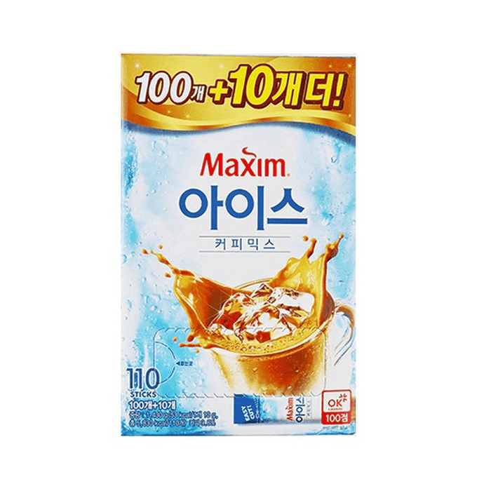 【한국 직배송】 한국 MAXIM 아이스 라떼 인스턴트 커피 100p+10p