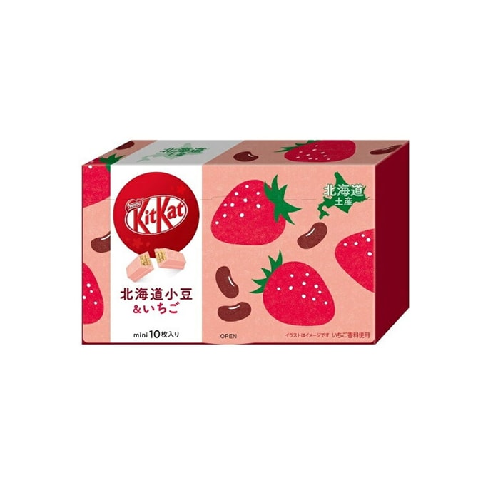 NESTLE KIT KAT Hokkaido Limited Red Bean & Strawberry Chocolate Wafer 10pcs