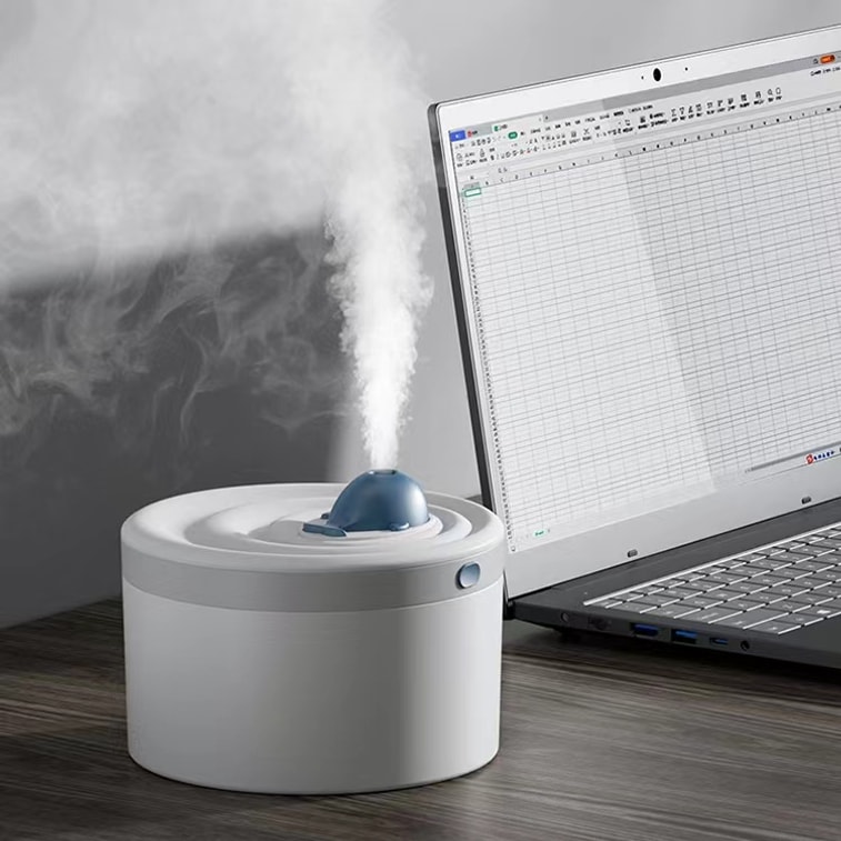 中国 LLD乐乐多 1.5升大容量蓝鲸加湿器大雾量喷雾七彩灯香薰机加湿器三合一 白色 1件 5