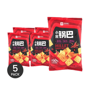 良品铺子 小米锅巴 麻辣味 90g 包装随机发 *5【5份超值装】
