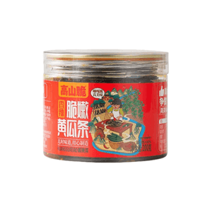 Wu Tou Gaoshan Crispy Yellow Cucumber - Fresh And Crunchy Pickled Tender Yellow Cucumber, 200g Per Bottle