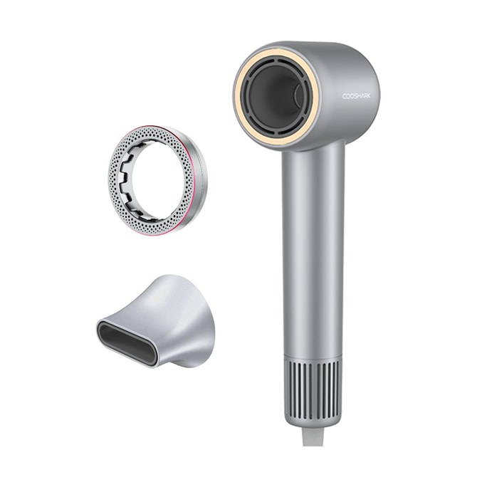 SuperFlow1, Ionic High-Speed Hair Dryer HD10U Standard Edition (Essence Ring+Hair Care Diffuser Nozzle*1)12/cs #Silver