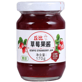 [중국 직배송] 큐피 딸기잼 (1병, 170g) - 화이트 피치 브레드 스프레드, 케이크 선데, 아이스크림 잼