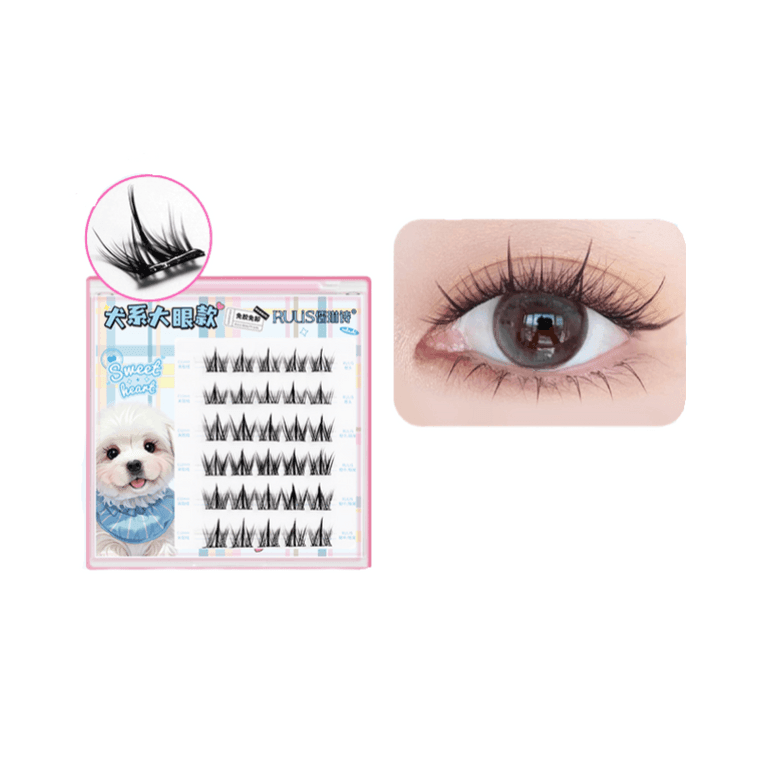 【中国直邮】 儒琳诗 免胶假睫毛 【漫画犬系假睫毛】 根根分明自然款眼睫毛  30簇