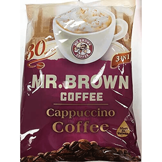 Mr. Brown 3 In 1 Instant Coffee 30 Sachets, Cappuccino