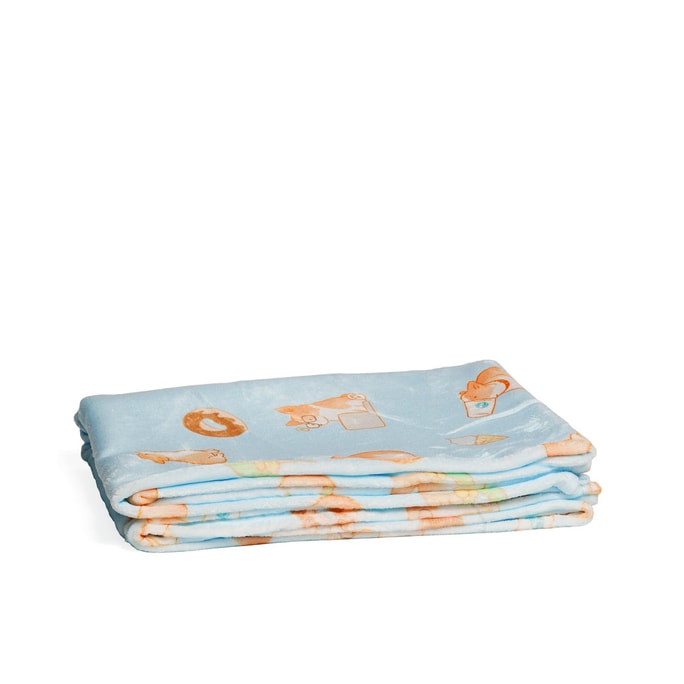 Petorama Super Soft Corgi Fleece Blanket - Blue