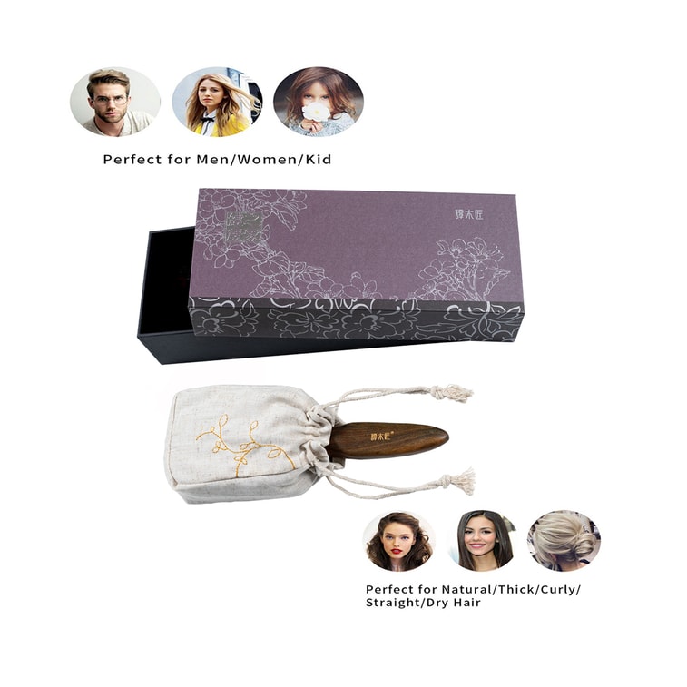 中国谭木匠礼盒漆艺护发梳香媚 气囊护发木梳子 创意生日礼物 送妈妈 1件入 6