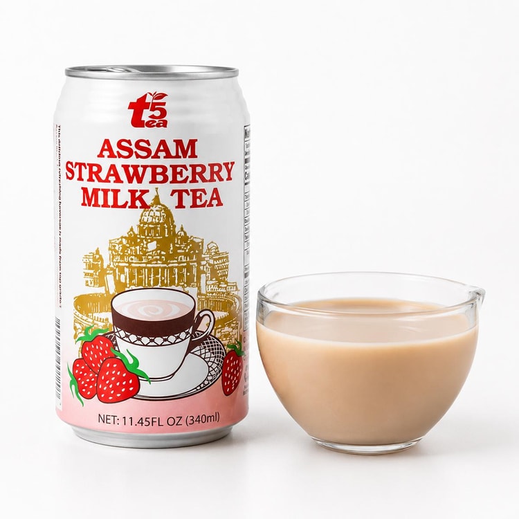 TEA5 アッサムストロベリーミルクティー 340ml - Yami