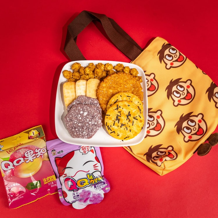 WANT WANT Snack Gift Pack, Assortment Rice Cracker Gummy Candy