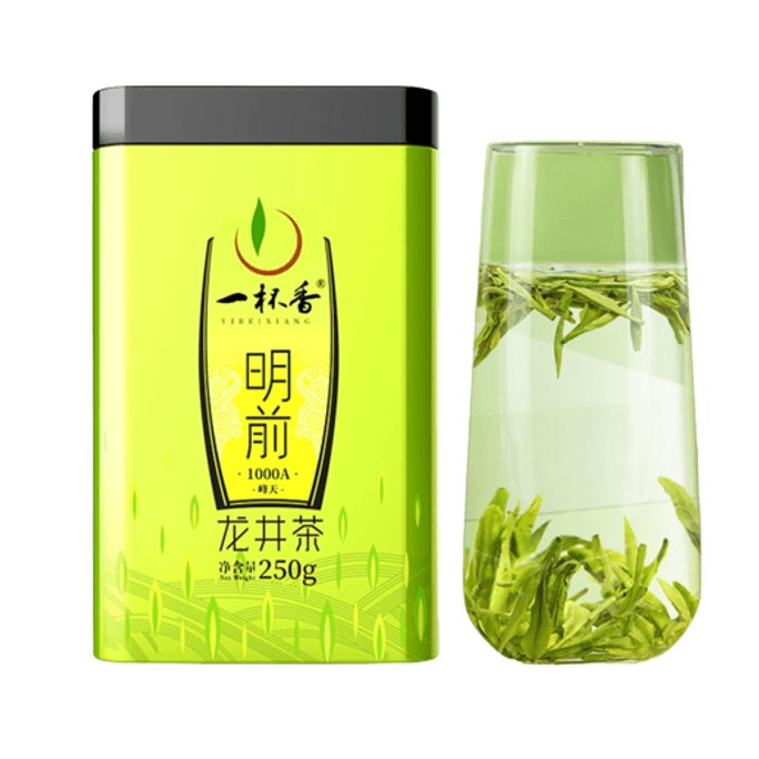 【中国直送】一杯の香り 2023年新茶 龍井香る明前茶 緑茶 春茶 250g/缶