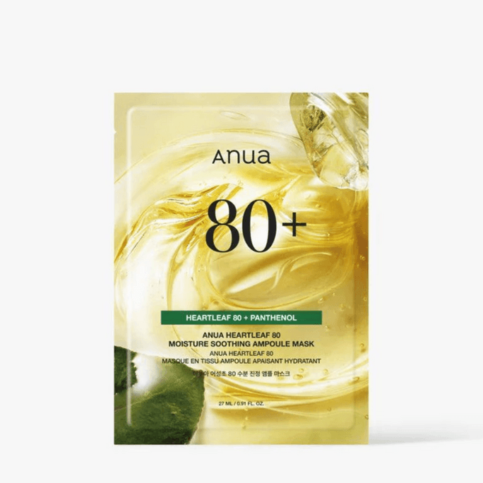  Anua Heartleaf 80 Moisture Soothing Ampoule Mask 1pc 27ml