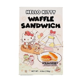 台湾版SANRIO三丽鸥 Hello Kitty 华夫夹心饼干 草莓味 136g