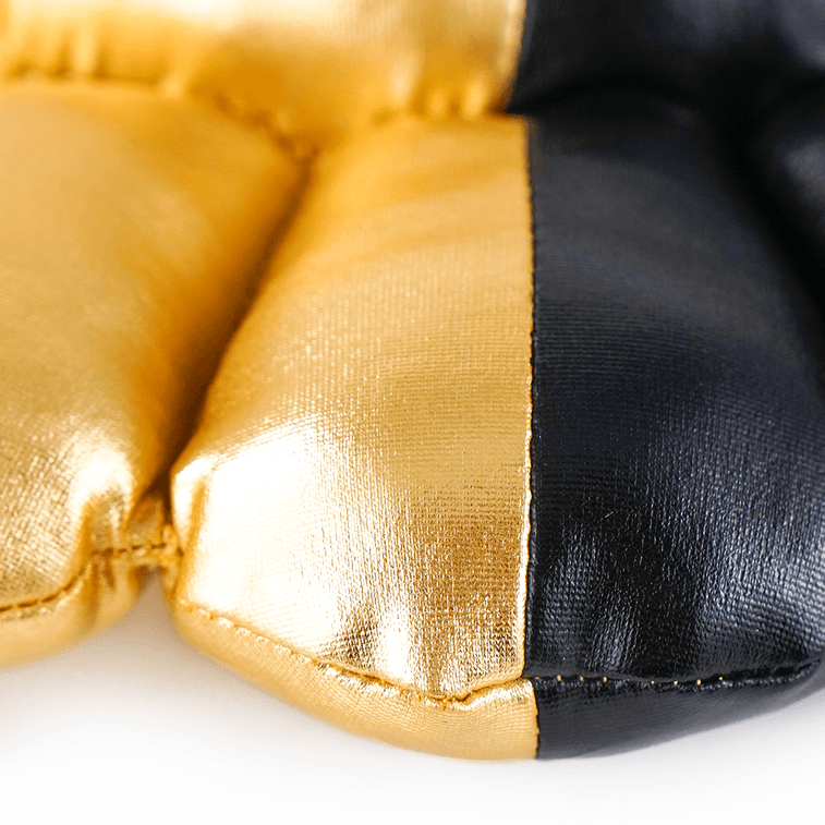 Flower Cushion Plush Black x Gold, 11.8 inch 4