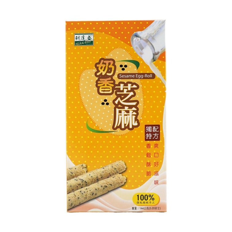 台灣利達盛 乳香芝麻蛋捲 144g 5