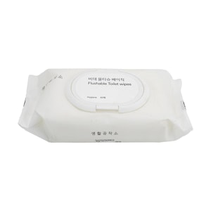 Flushable Wet Toilet Paper Basic Version Hygienic Cleaning Wipes 60 Sheets