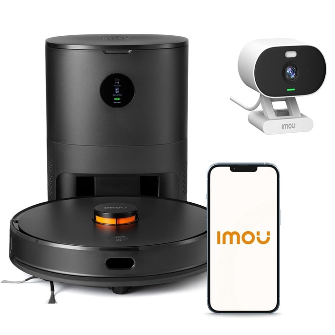 IMOU 机器人真空吸尘器和安全摄像头套装  