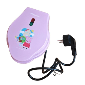 Mini Waffle Maker, Household Breakfast Machine, 15.4*11.3*20.3cm Pink Pig 1pc