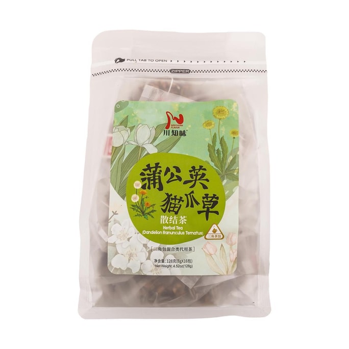 川知味 蒲公英猫爪草茶包 散结茶 16包入 128g