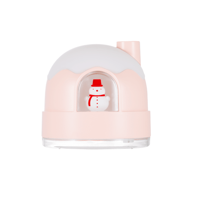 中國LLD樂樂多 雪屋加濕器小夜燈二合一 粉紅色 1件