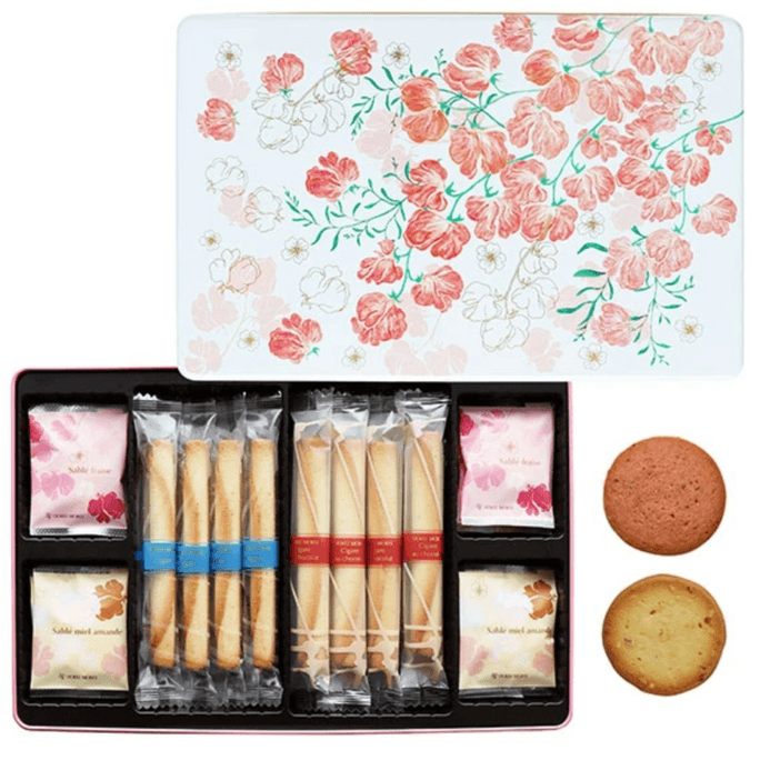 【日本直邮】Yokumoku春季限定樱花礼盒 手工黄油蛋卷曲奇饼干送礼必备 36枚入