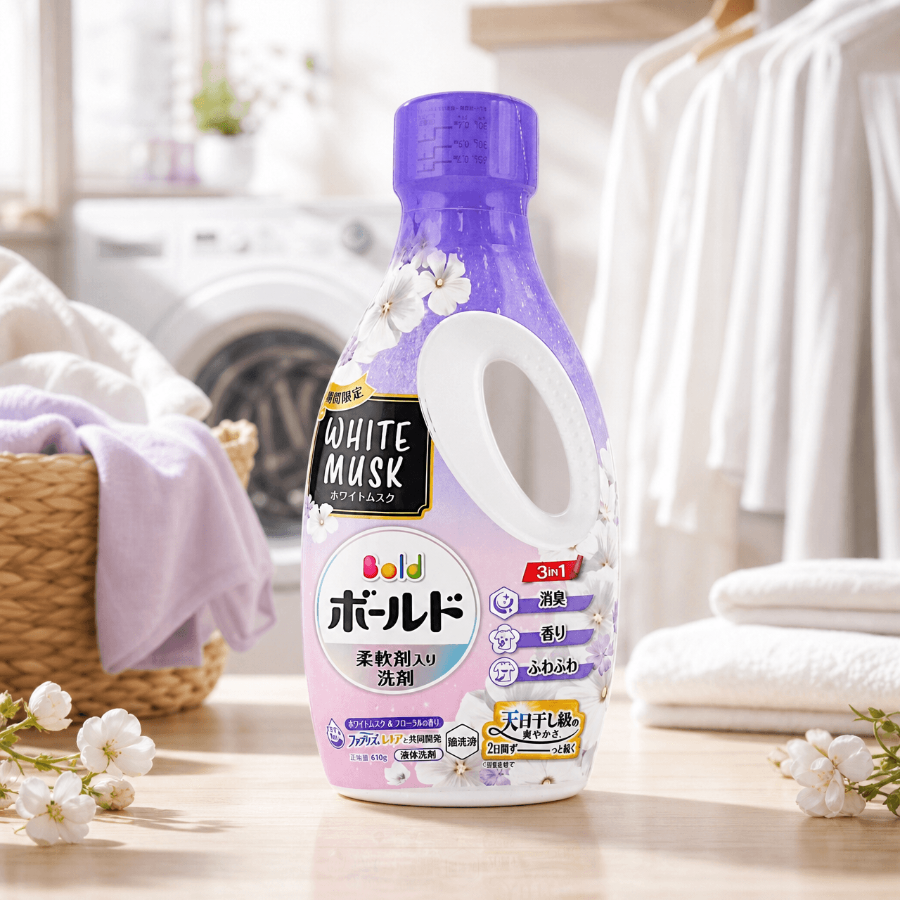 P&G P&G ボールド液体洗濯洗剤 ホワイトムスクの香り 610g - Yami