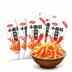 [Unique Spicy Flavor] Wheat Gluten, Small Wheat Gluten, Spicy Strips, Spicy Snacks, Bean Products, 6 Packs About 140g