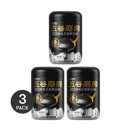 五穀磨坊 核桃芝麻黑豆粉 無糖款(添加赤藻醣醇) 546g *3【3份超值裝】【即食早餐代餐沖飲粉】