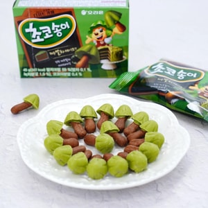 Chocolate Mushroom Biscuits Snack,Jeju Matcha Cake Flavor,1.58 oz【Limited Edition】