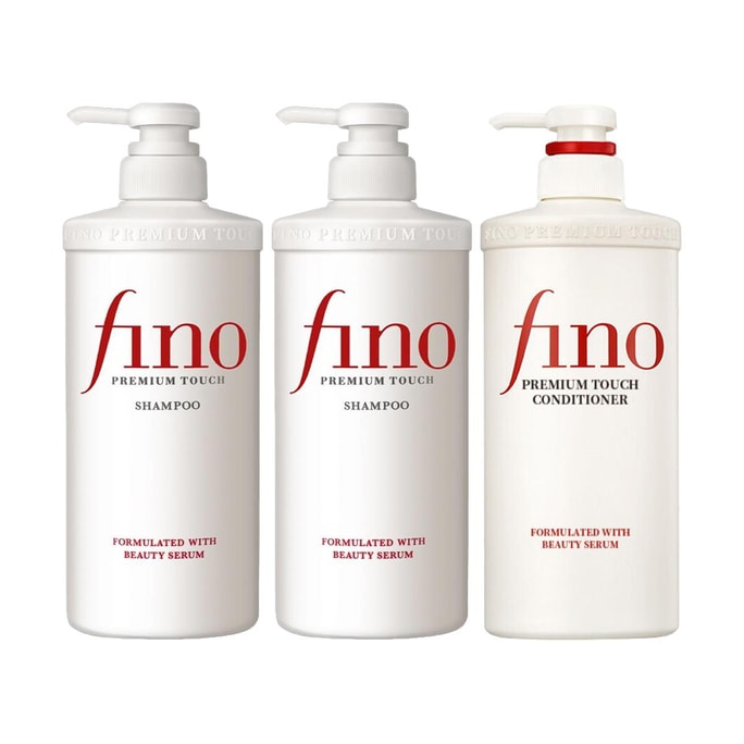 Fino Repair Shampoo 550ml*2 + Conditioner 550ml【Value Pack】