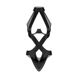 Drive Your Boyfriend Wild! Ultra-Sexy Strappy Thong Bodysuit Black