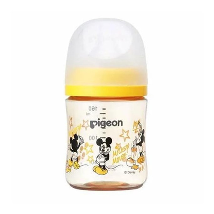 【日本直邮】PIGEON贝亲 最新版 新生婴儿母乳实感 PPSU树脂塑料奶瓶 160ml