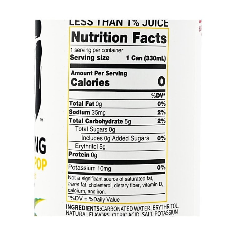 スパークリングウォーター パイナップルポップフレーバー、ソーダ飲料、11.16液量オンス*6パック【糖類0、カロリー0、脂肪0】 12